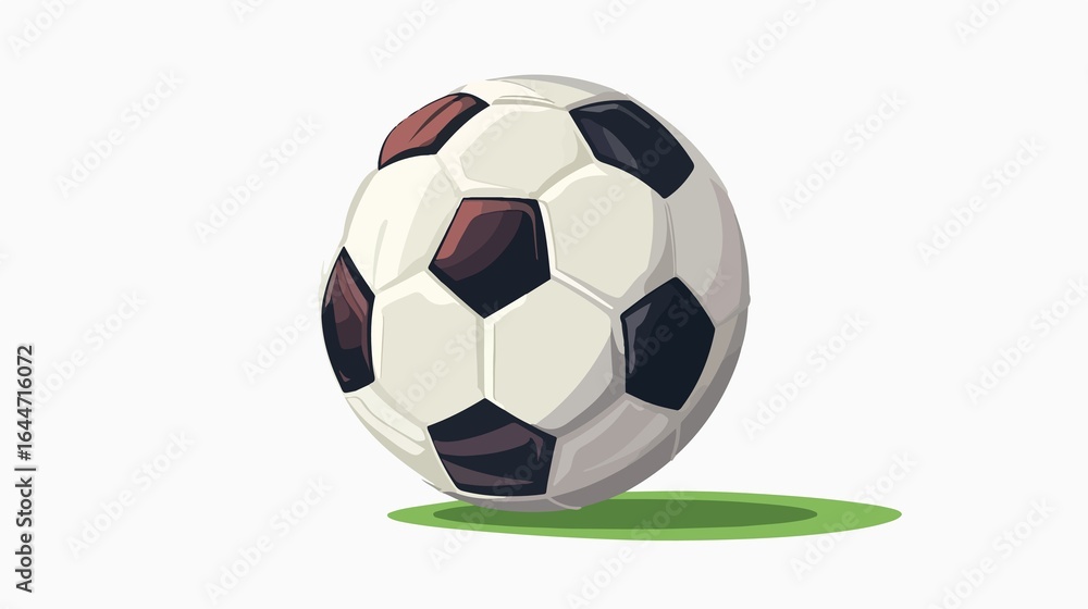 Fototapeta premium Get ready to kick off with this vibrant soccer ball illustration, perfect for sports and design projects