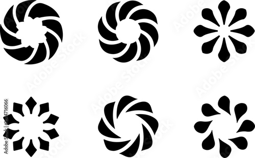 Abstract Circular Pattern Set
