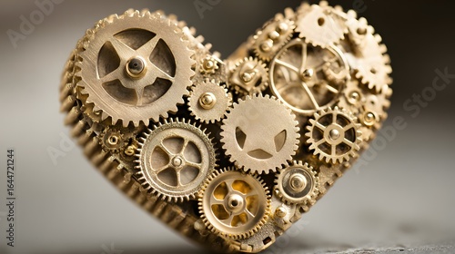 Wallpaper Mural Detailed close-up of intricately designed gears arranged in a heart shape. Torontodigital.ca