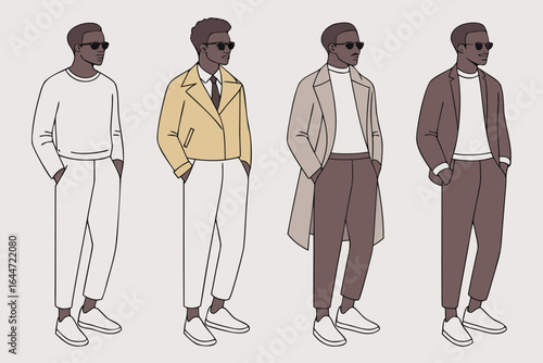 Four Men's Fashion Outfits Casual, Work, Smart Casual, and Suit Style