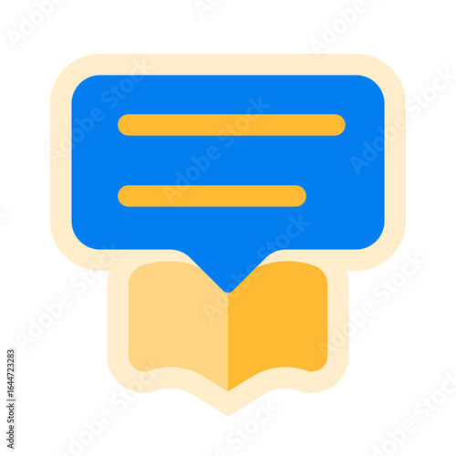 storytelling flat sticker