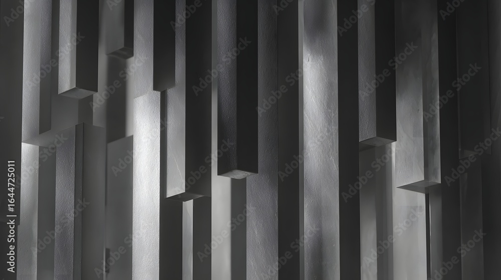 Obraz premium Abstract geometric wall paneling.