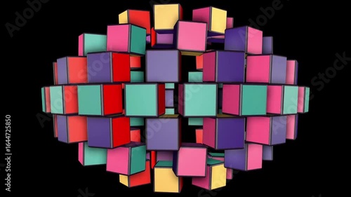 Infinite Glass Cube | Kaleidoscope Prism Rotation | Reflective Geometric Abstract
