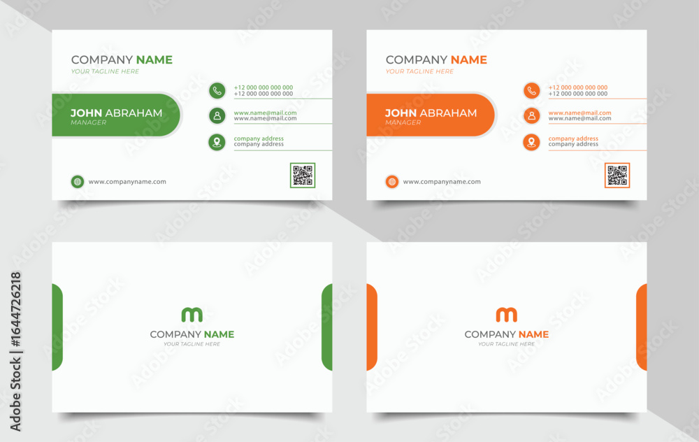 Modern Business Card Template – Professional Corporate Identity Design, Minimalist Name Card Layout, Editable Contact Information, Company Branding, Creative Visiting Card Mockup for Personal Modern Business Card Template – Professional Corporate Identity Design, Minimalist Name Card Layout, Editable Contact Information, Company Branding, Creative Visiting Card Mockup for Personal