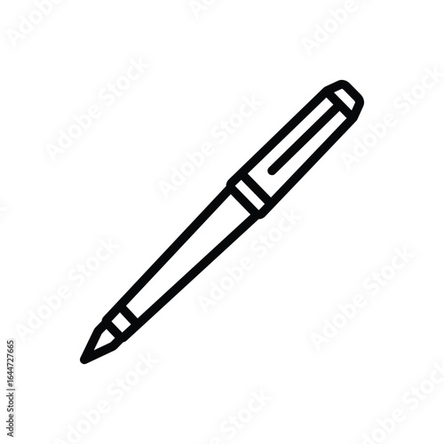 Black line icon for pen