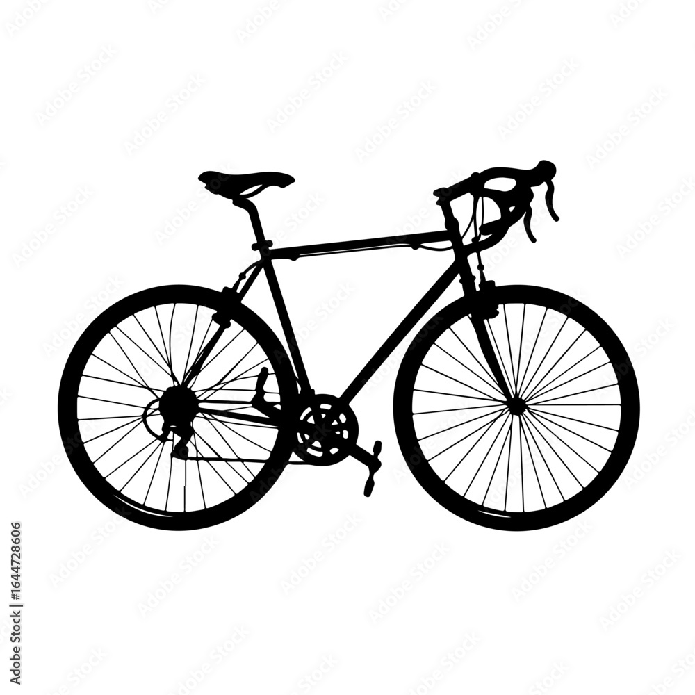 Fototapeta premium Bicycle Silhouette Vector Art Icons and Graphics