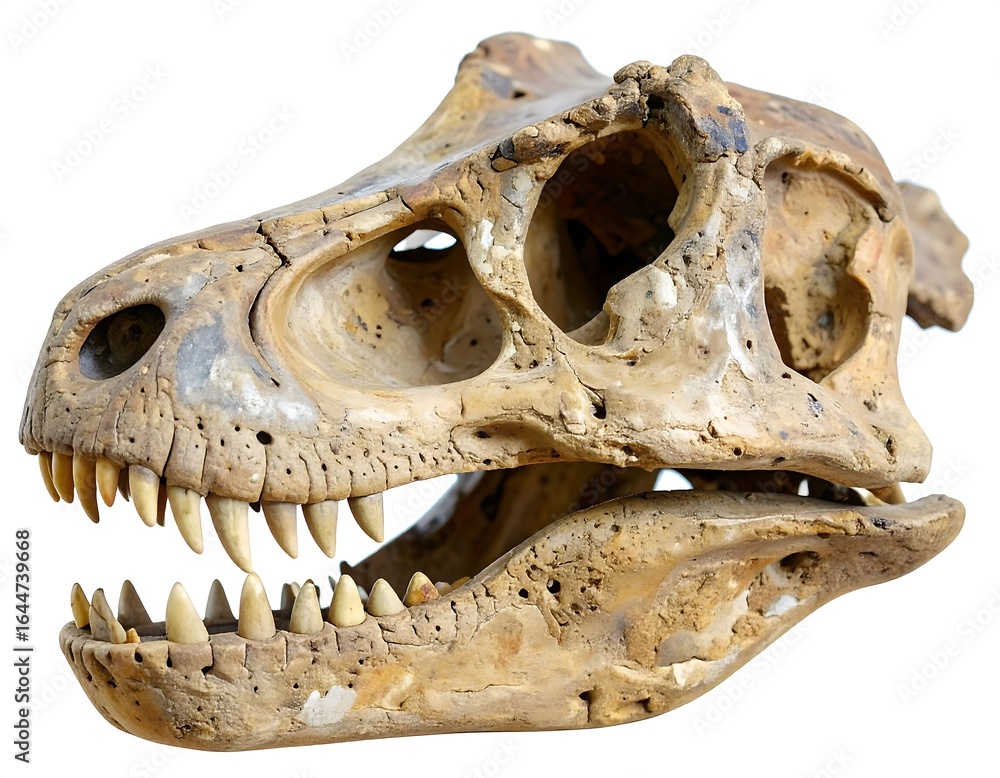Naklejka premium Dinosaur skull profile