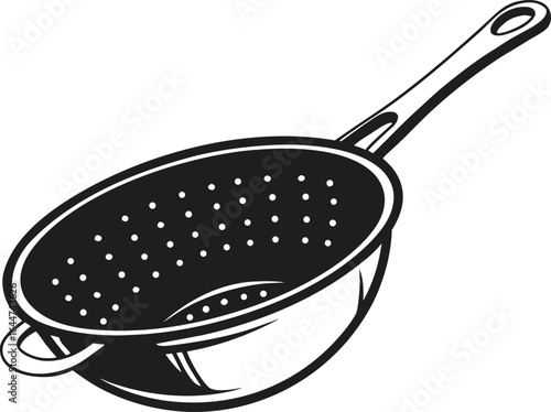 Colander silhouette for cooking and kitchenware visuals
