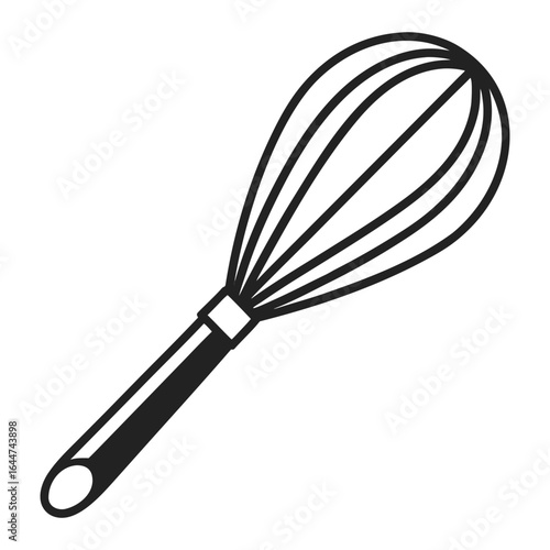 Whisk silhouette for baking and kitchen tool illustrations