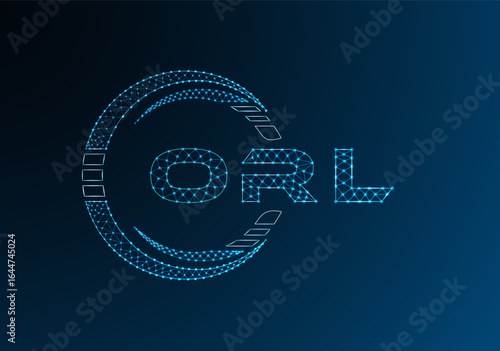 ORL low poly letter logo vector design. ORL lower poly logo design. Low poly logo.