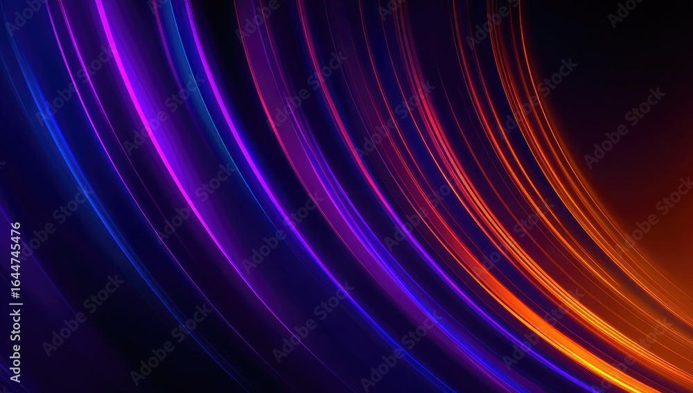 Fototapeta premium Abstract dynamic curves of vibrant colors