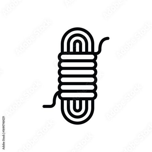 Black line icon for rope