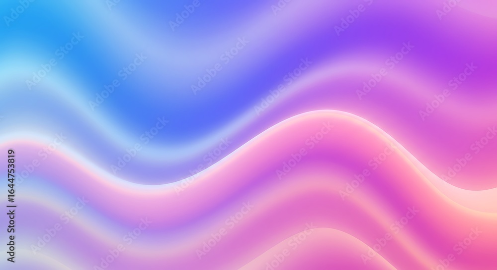 Naklejka premium Abstract Fluid Gradient Waves - Beautiful Blue, Pink, and Purple Hues