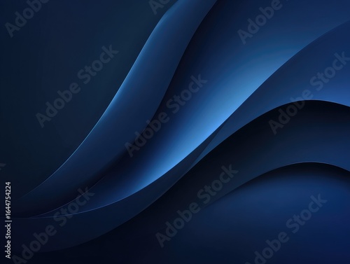 Deep blue, abstract waves