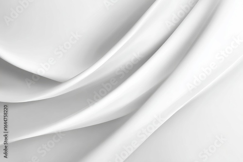 Wallpaper Mural Smooth white fabric folds in elegant curves Torontodigital.ca
