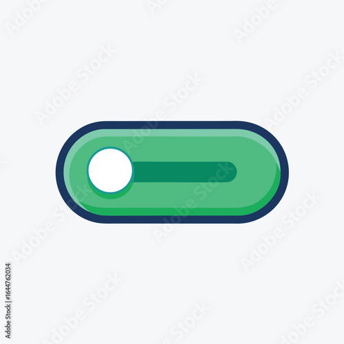 Grey slider switch in the OFF position vector illustration