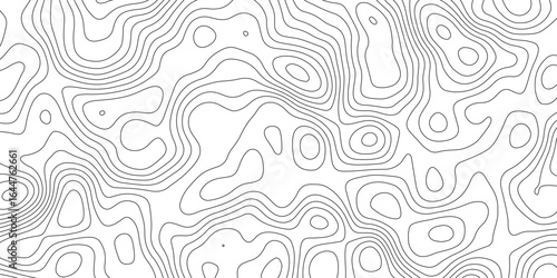 Topographic map background geographic line map with elevation assignments. Modern design with White background with topographic wavy pattern design.paper texture Imitation of a geographical map shades