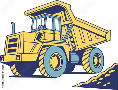 simple large construction vehicle silhouette simplified side view vector set on transparent background
