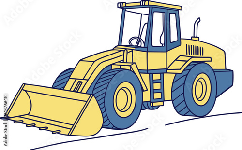 simple large construction vehicle silhouette simplified side view vector set on transparent background
