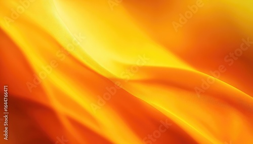Abstract fiery orange and yellow flowing lines