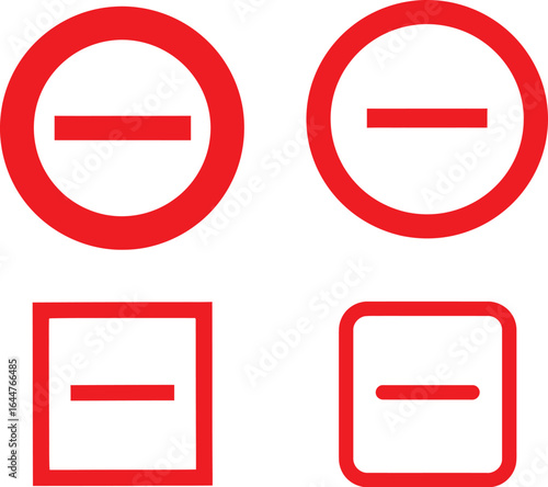 Geometric denial signs in bold red, symbolizing restriction and limits