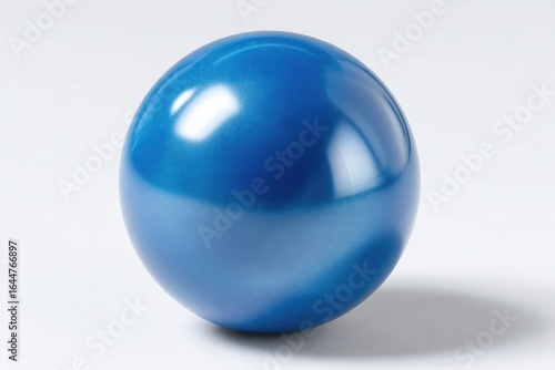 A glossy, vibrant blue sphere
