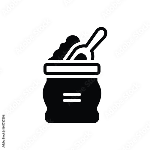 Black solid icon for sugar