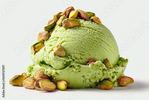 Pistachio ice cream scoop