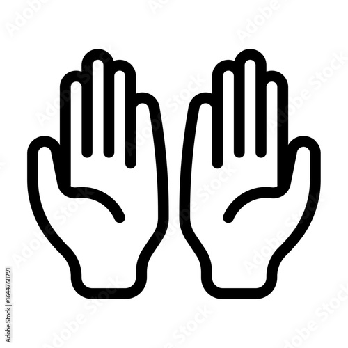 prayer icon with line style
