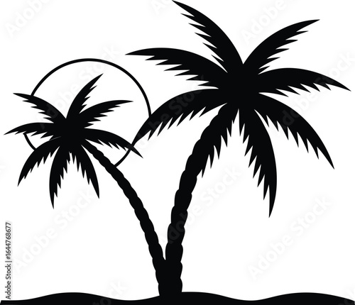silhouette of palm trees