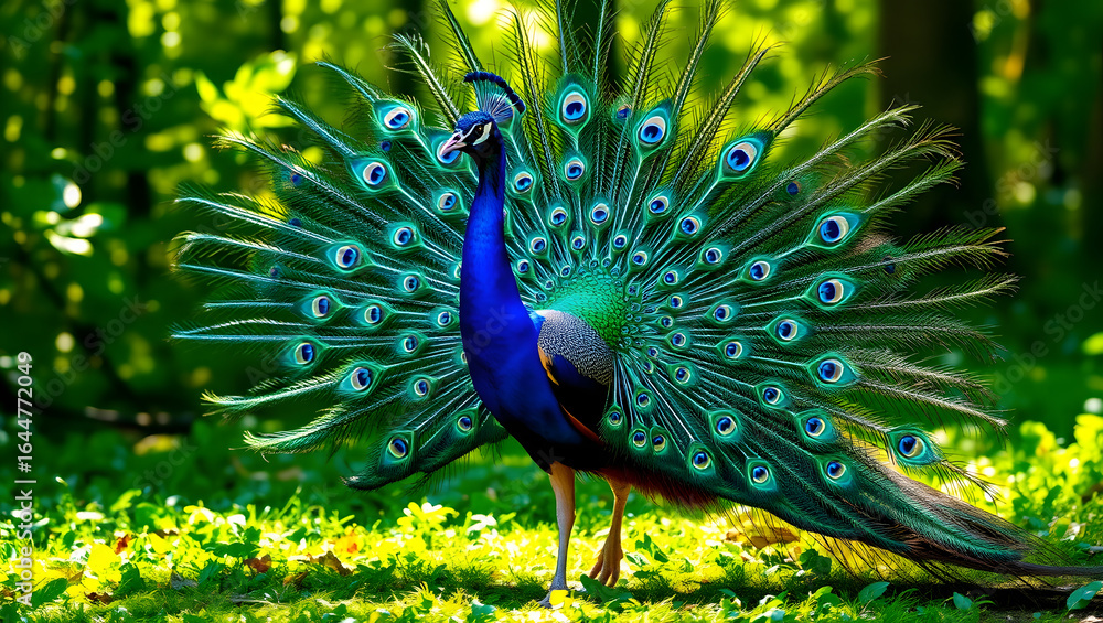 Obraz premium Peacock in Full Display