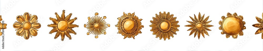 Fototapeta premium Gold Sunburst Decorations