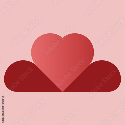 Heart in Cloud: A graphic depiction of love and affection. A bright red heart rests above a pair of cloud-like shapes, signifying a connection or embrace.