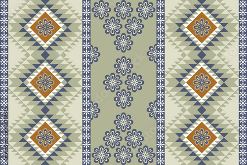 traditional turkish carpet Seamless Ikat ethnic patterns in horizontal stripes, perfect for textile, fashion design, fabric printing, and home decor. Inspired by traditional weaving with modern color 