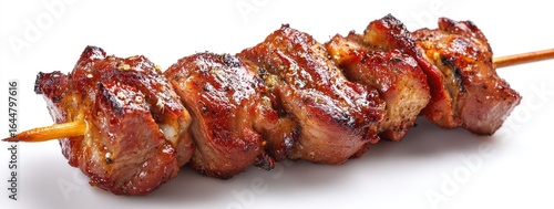 Grilled pork skewers on a stick