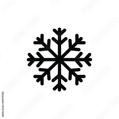 Vector illustration of snowflake icon isolated on white background