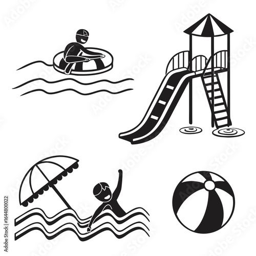 Summer fun activities at the water park