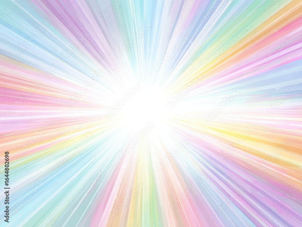 Obraz premium Abstract radial burst of pastel colors