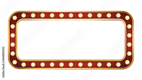 Retro marquee sign with glowing lights, perfect for announcements and events