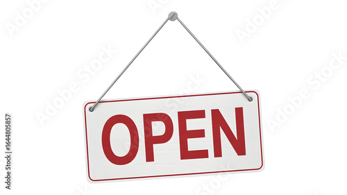 Open sign ready for business, welcoming customers with inviting message