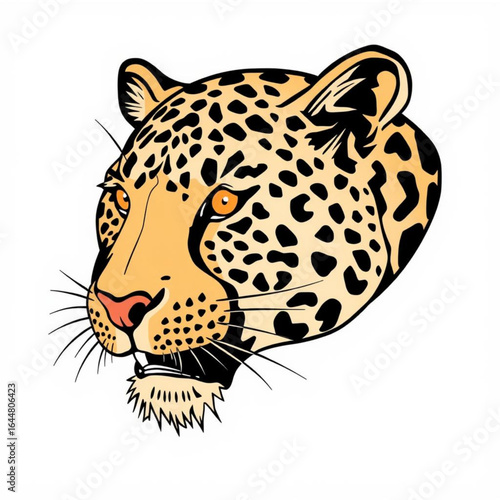 leopard head vector