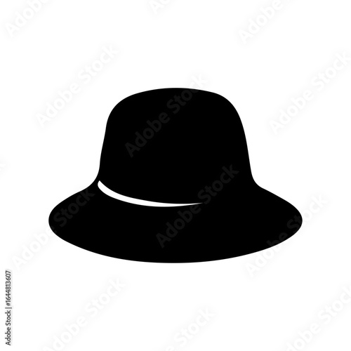 Black hat isolated on white, Cap Vector file silhouettes