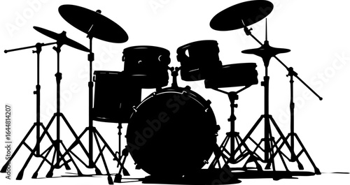 "The Rhythm of Drums" drum kit, drums, drum set, vector