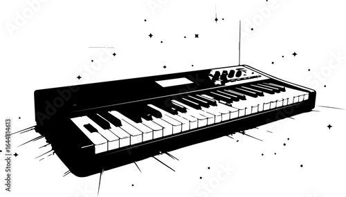Elegance of the Grand Piano" vector graphcis