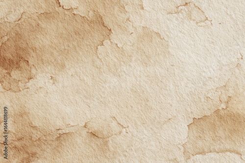 Vintage, faded, tan watercolor washes on paper