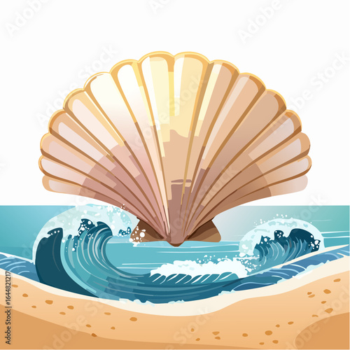 A coastal amphitheater shaped naturally like a giant seashell.
