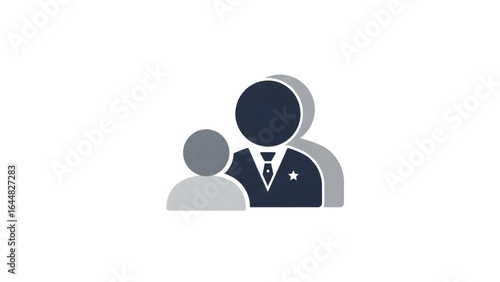 User Account Duo Flat Leader and Member 