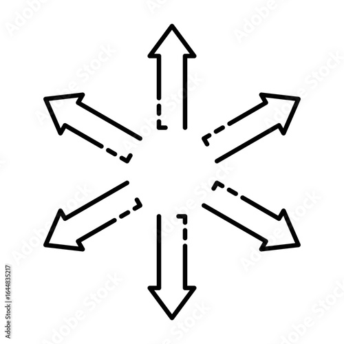 Versatile arrows icon multi directional arrows vector isolated 