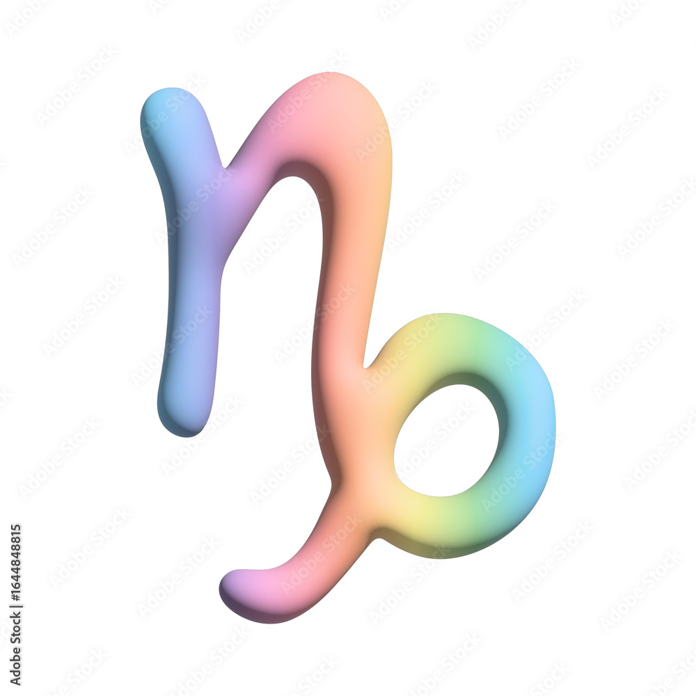 Obraz premium 3d capricorn zodiac sign Astrology clipart Element for design