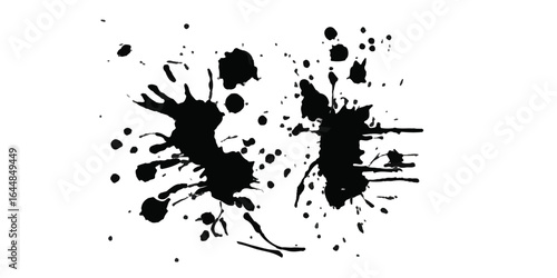 ink blots and splats. detailed ink splats Hyperrealistic Highly Detailed Isolated On Transparent Background	